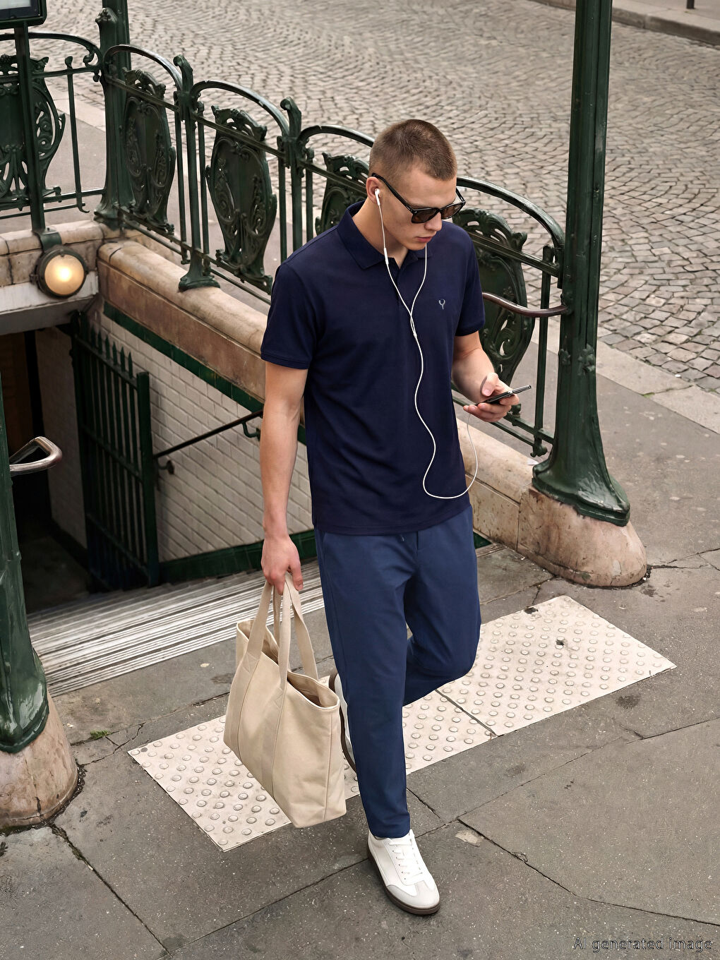 Lacivert Standart Kalıp Erkek Eşofman Altı