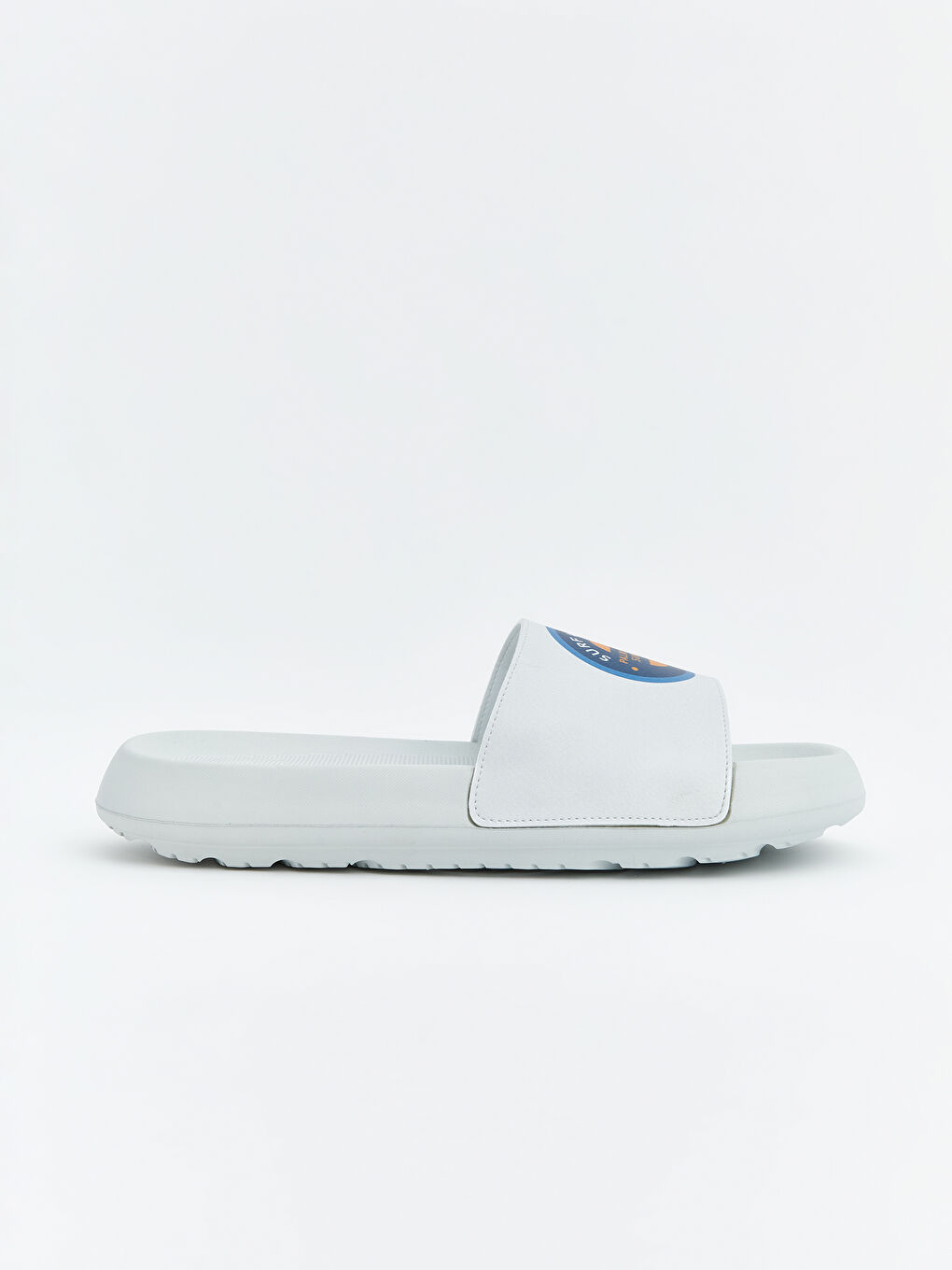 Beyaz Baskılı Erkek Terlik-1