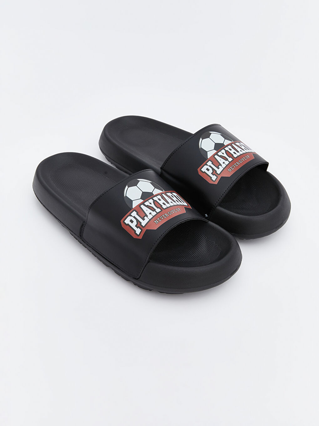 Siyah Deri Görünümlü Erkek Terlik