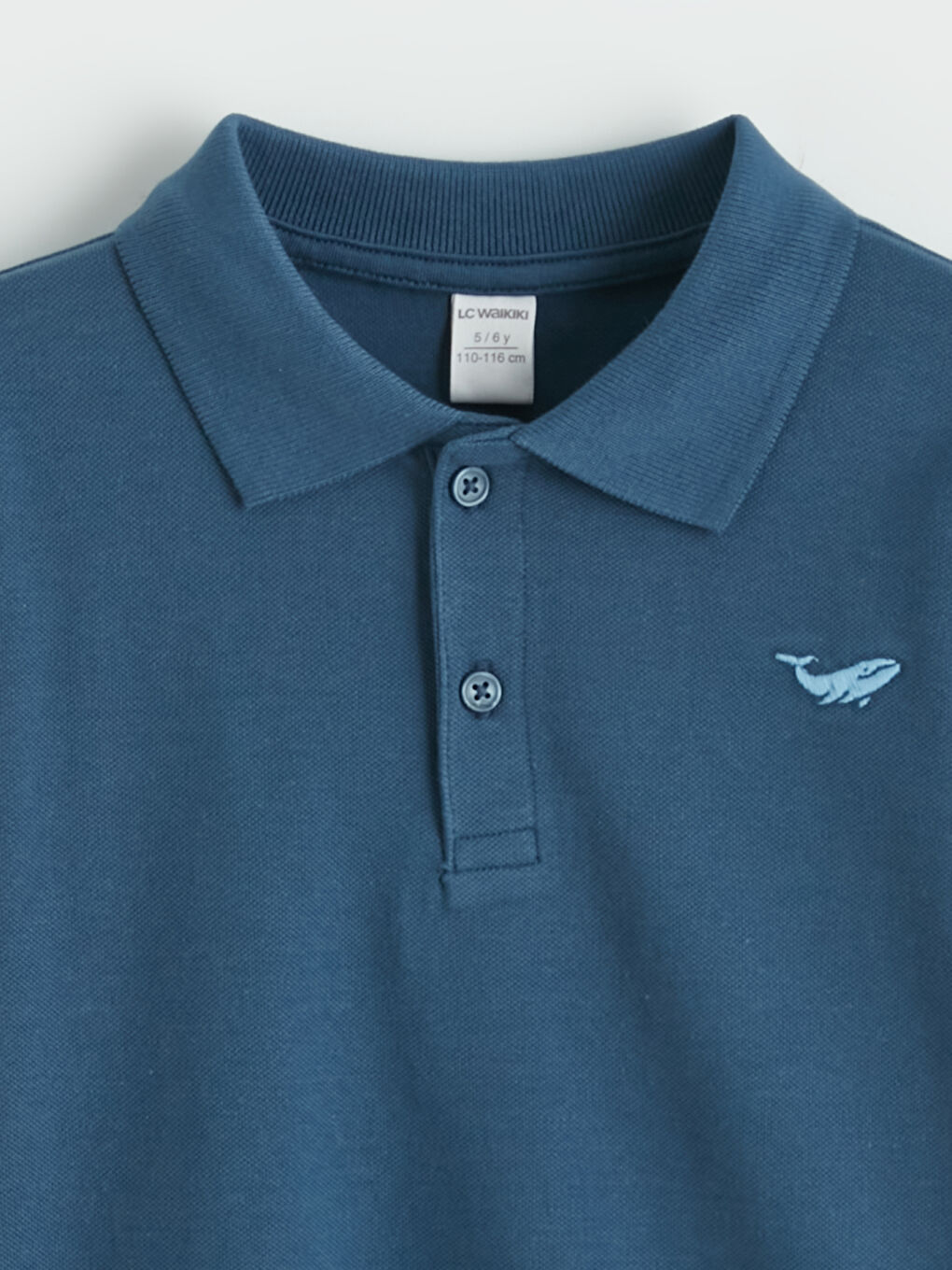 Polo Collar Embroidered Boys' T-Shirt-1