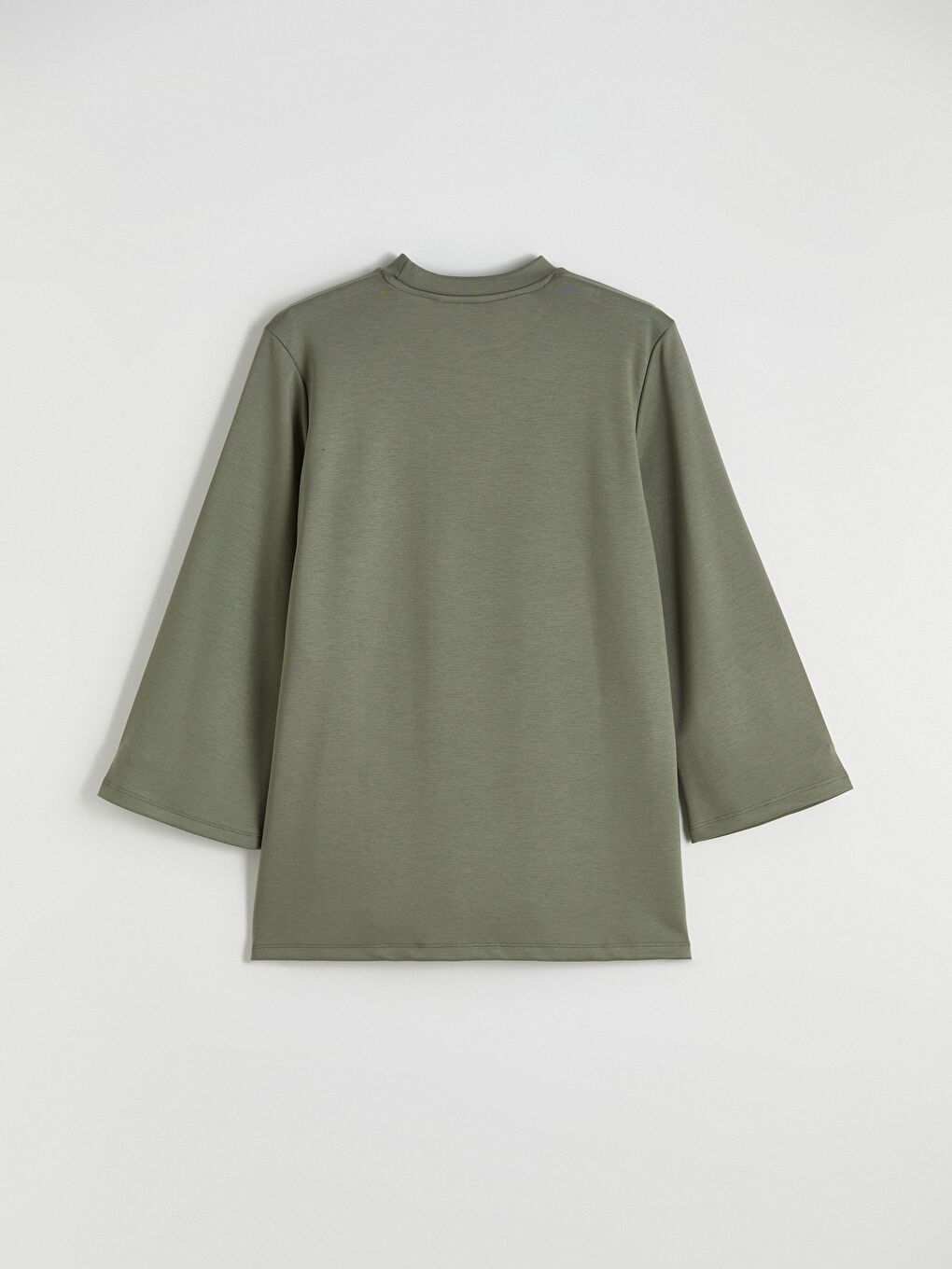 Yeşil Dik Yaka Kadın Sweatshirt Tunik-3