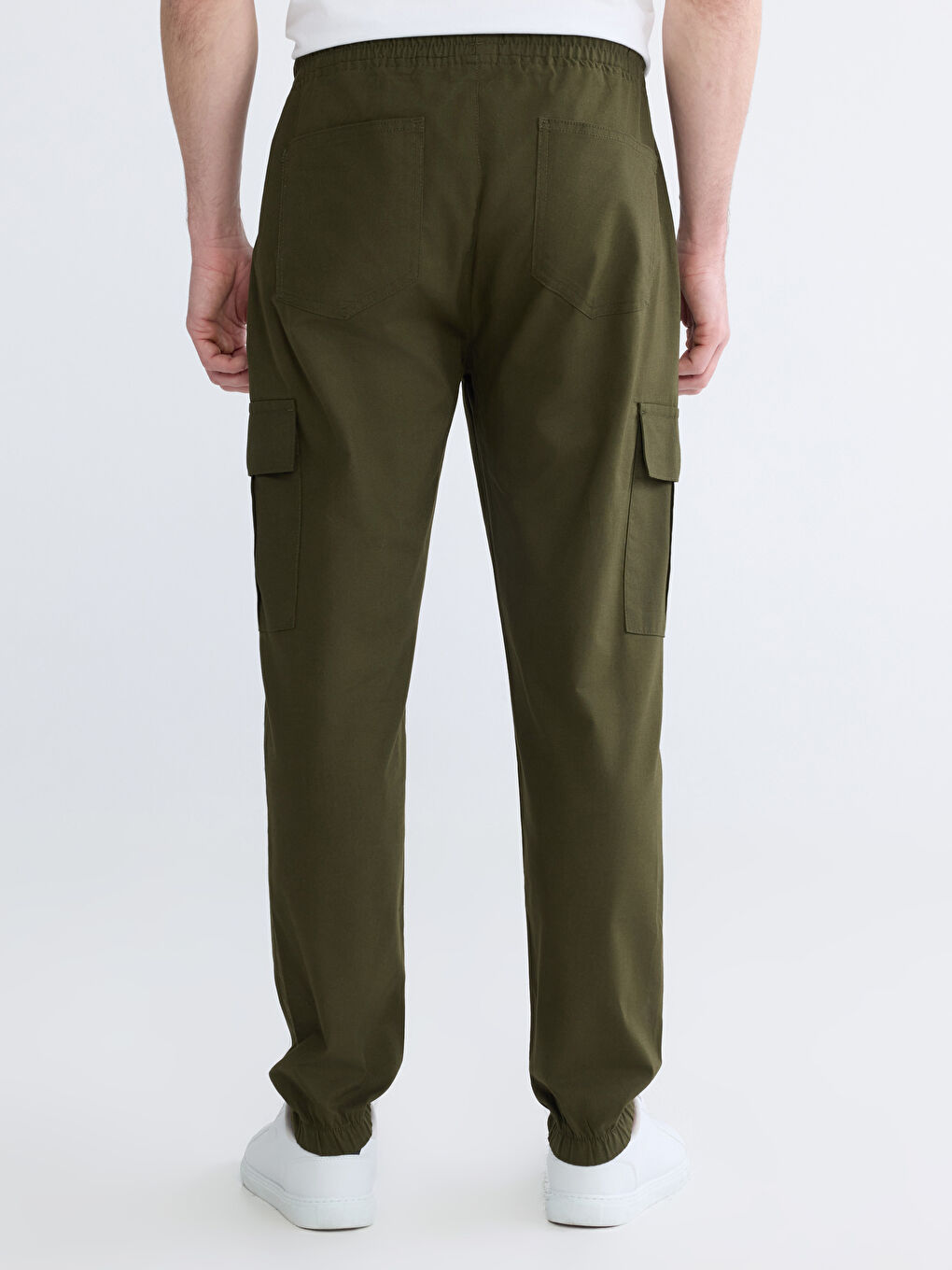 Haki Slim Fit Erkek Kargo Pantolon-3