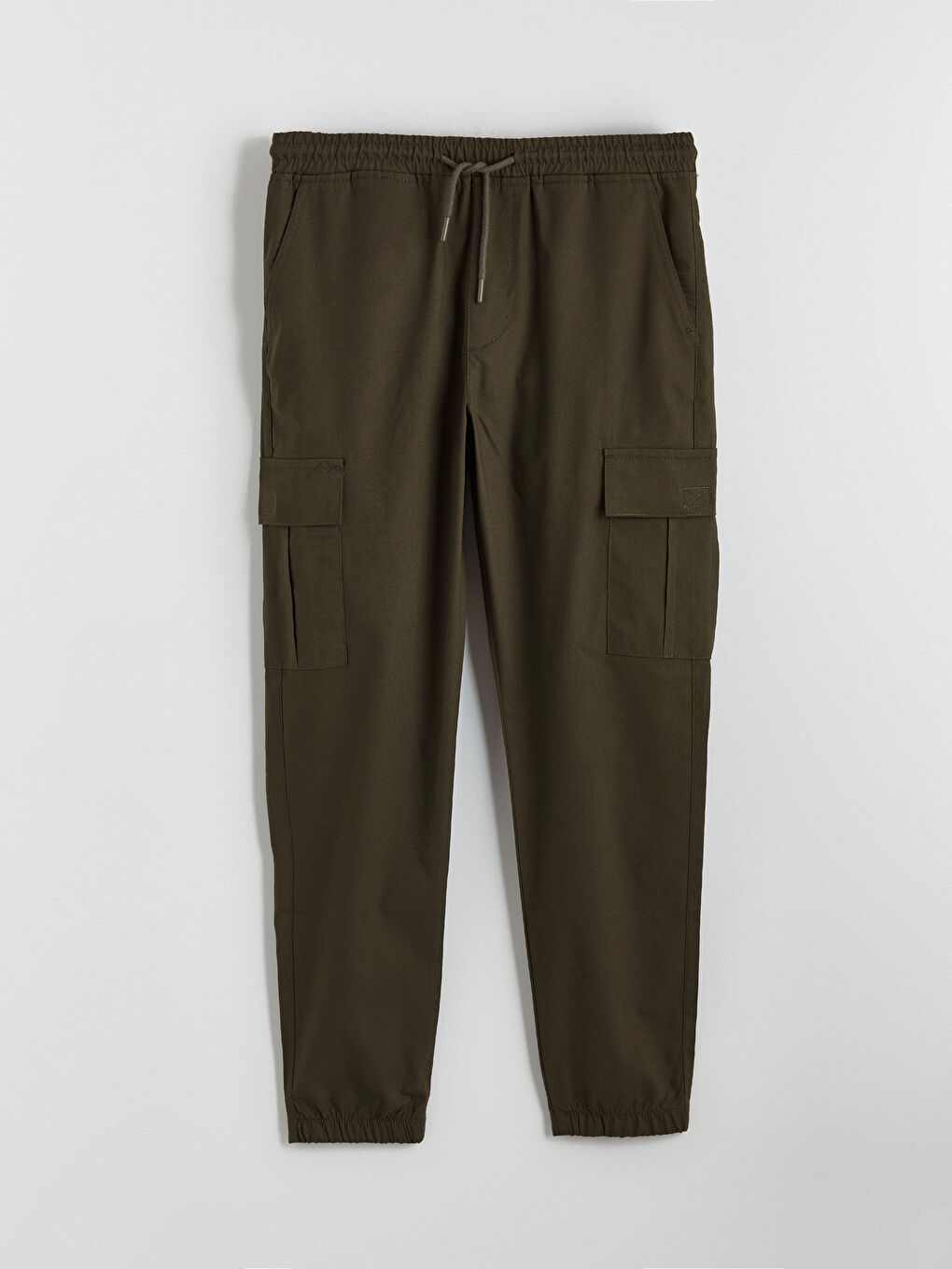 Haki Slim Fit Erkek Kargo Pantolon-4