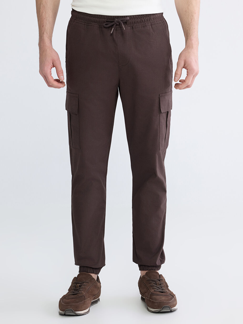 Antrasit Slim Fit Erkek Kargo Pantolon-1