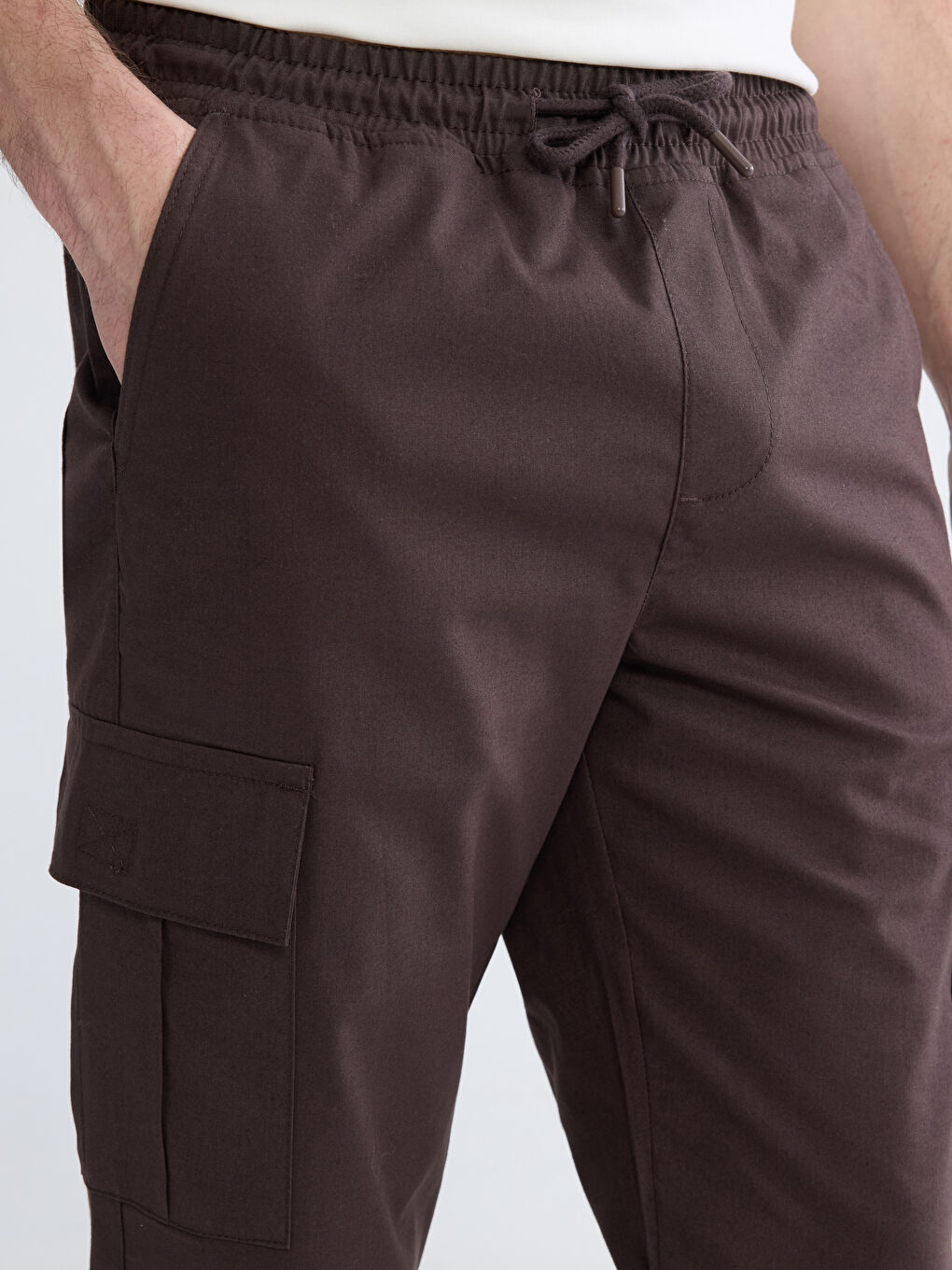 Antrasit Slim Fit Erkek Kargo Pantolon-2