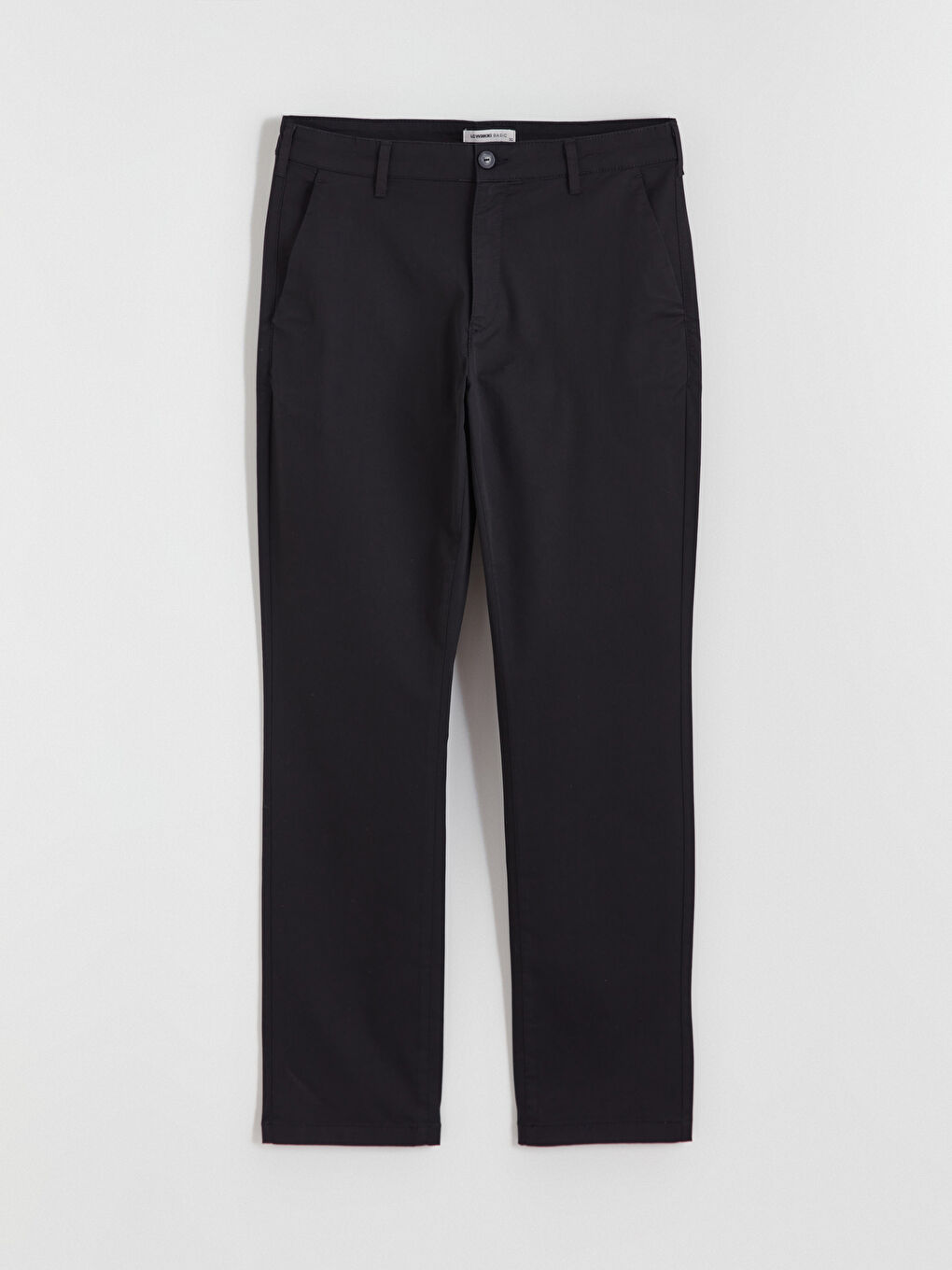 Siyah Standart Kalıp Erkek Chino Pantolon-4