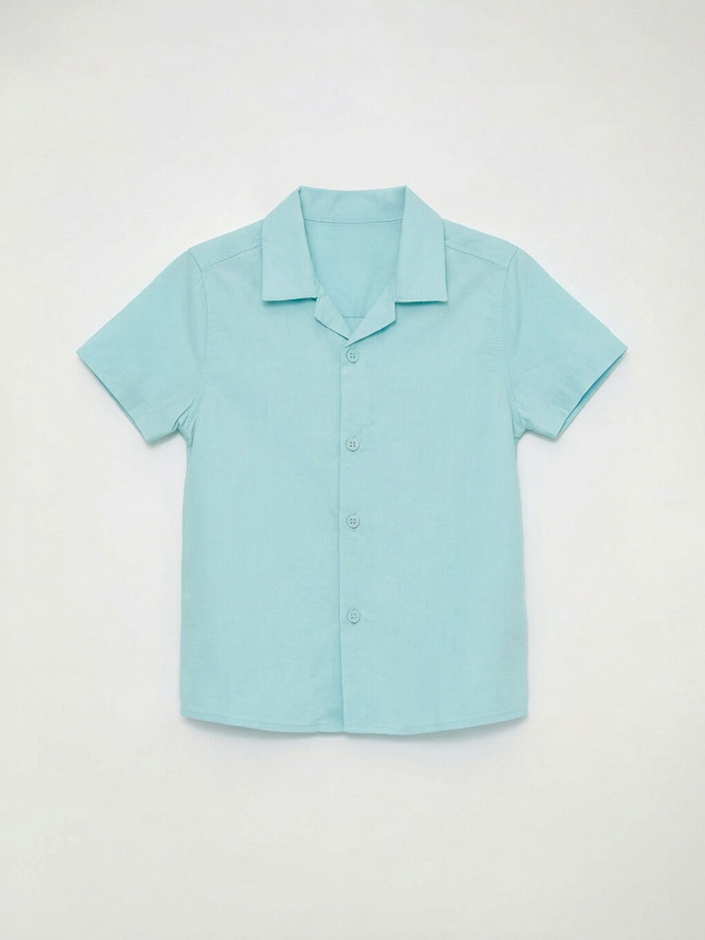 Mavi Kısa Kollu Erkek Çocuk Gömlek