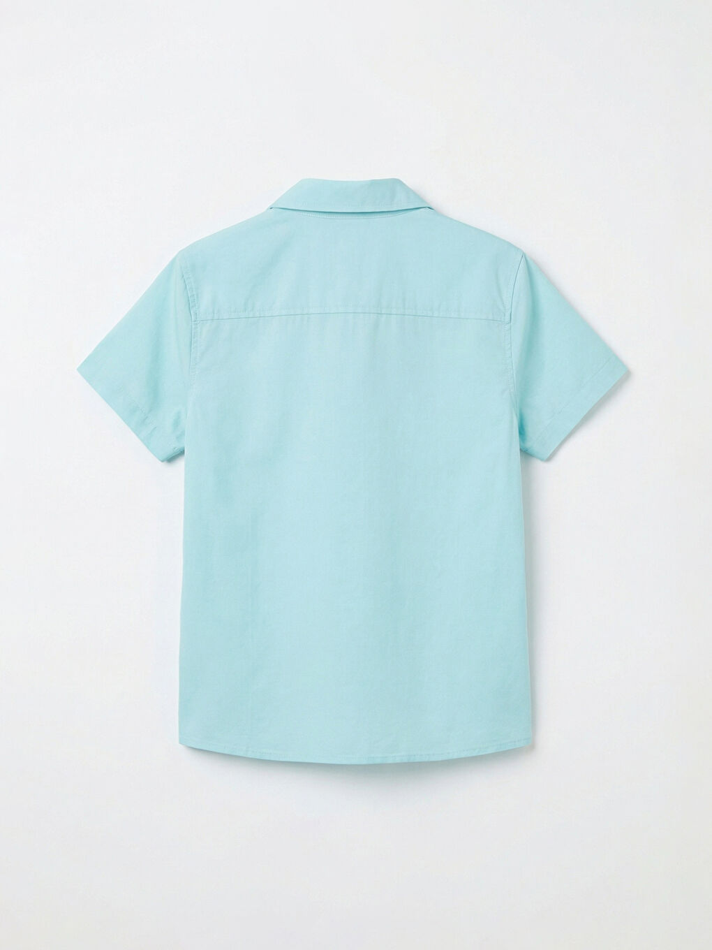 Mavi Kısa Kollu Erkek Çocuk Gömlek-1