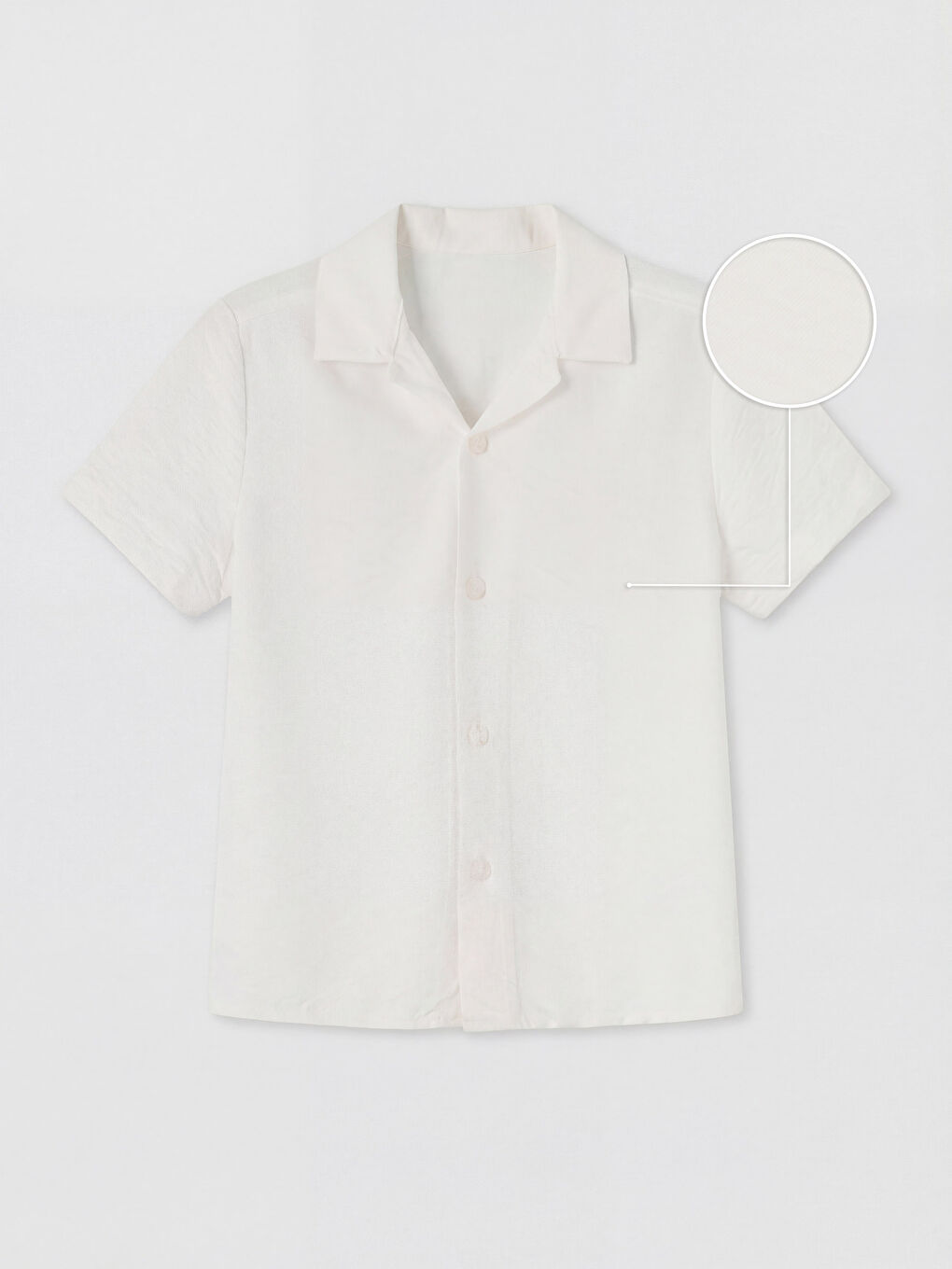 Beyaz Kısa Kollu Erkek Çocuk Gömlek