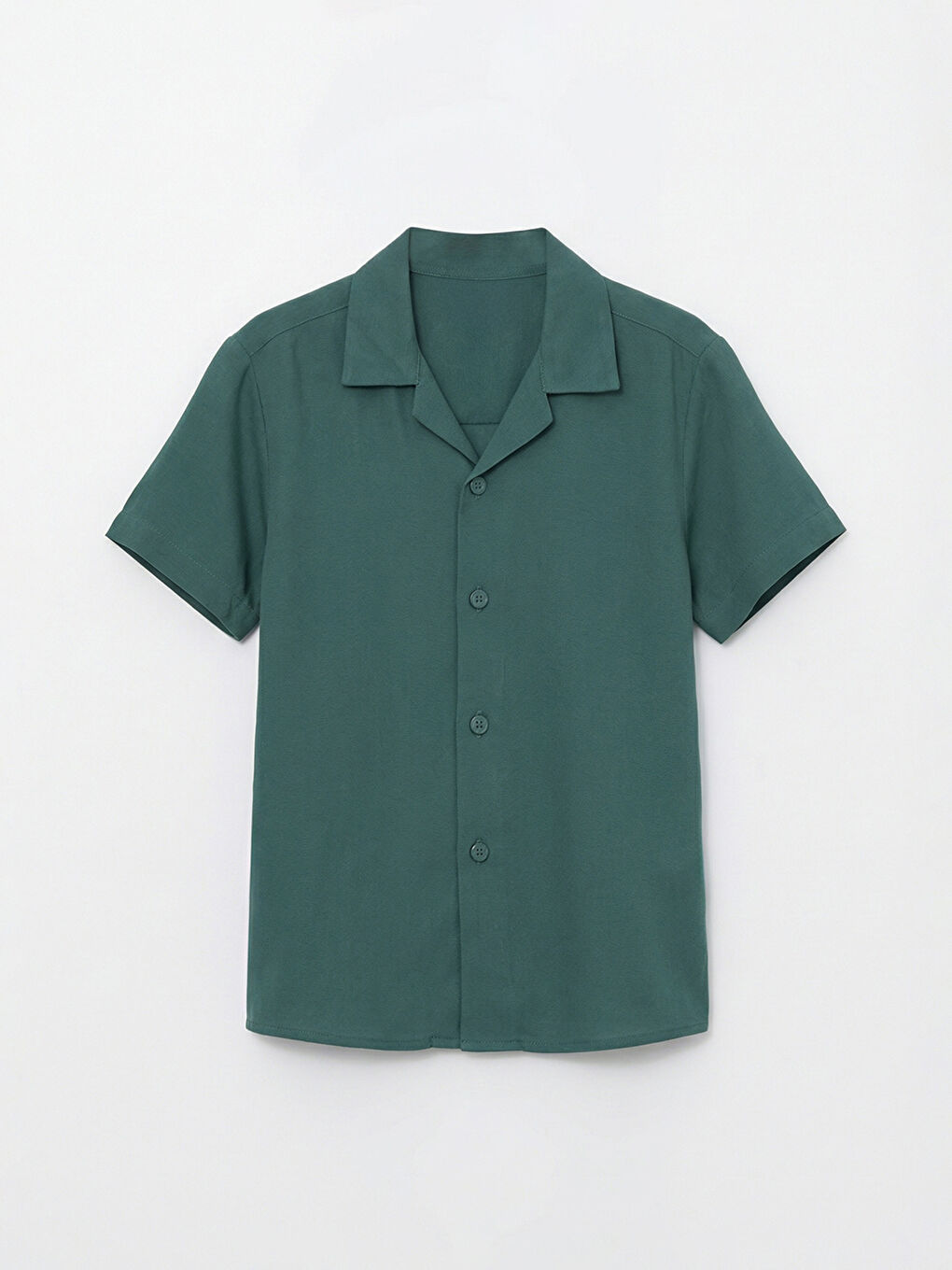 Yeşil Kısa Kollu Erkek Çocuk Gömlek