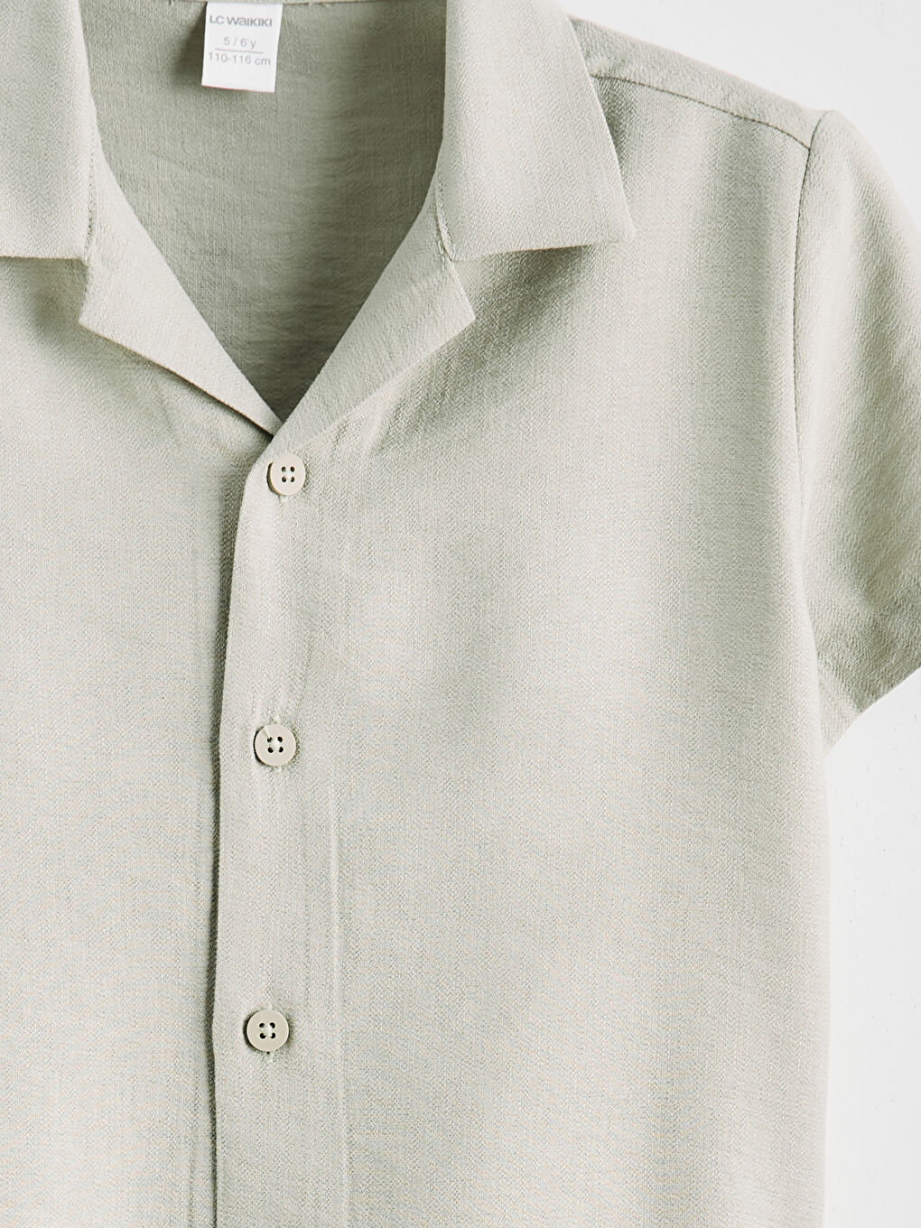 Yeşil Resort Yaka Erkek Çocuk Gömlek-2