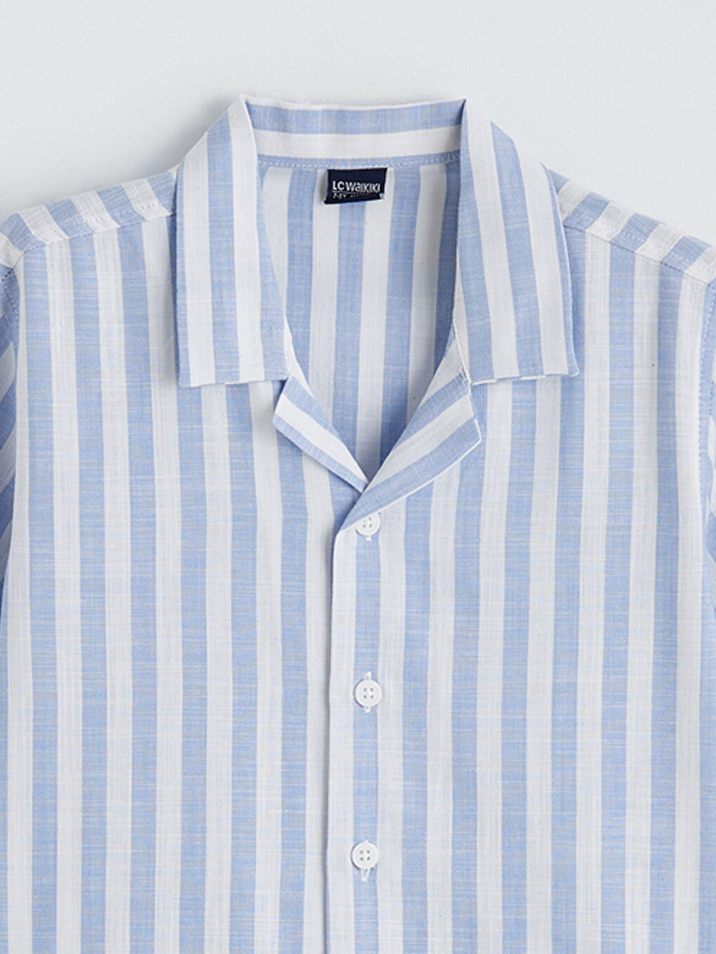 Mavi Resort Yaka Çizgili Erkek Çocuk Gömlek-1