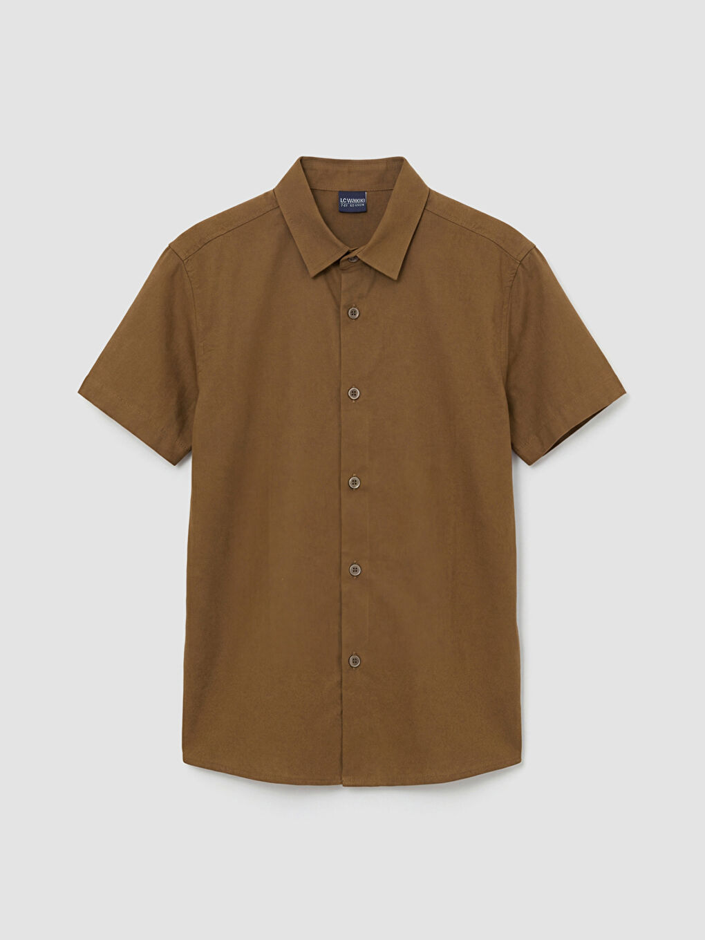 Haki Kısa Kollu Erkek Çocuk Gömlek