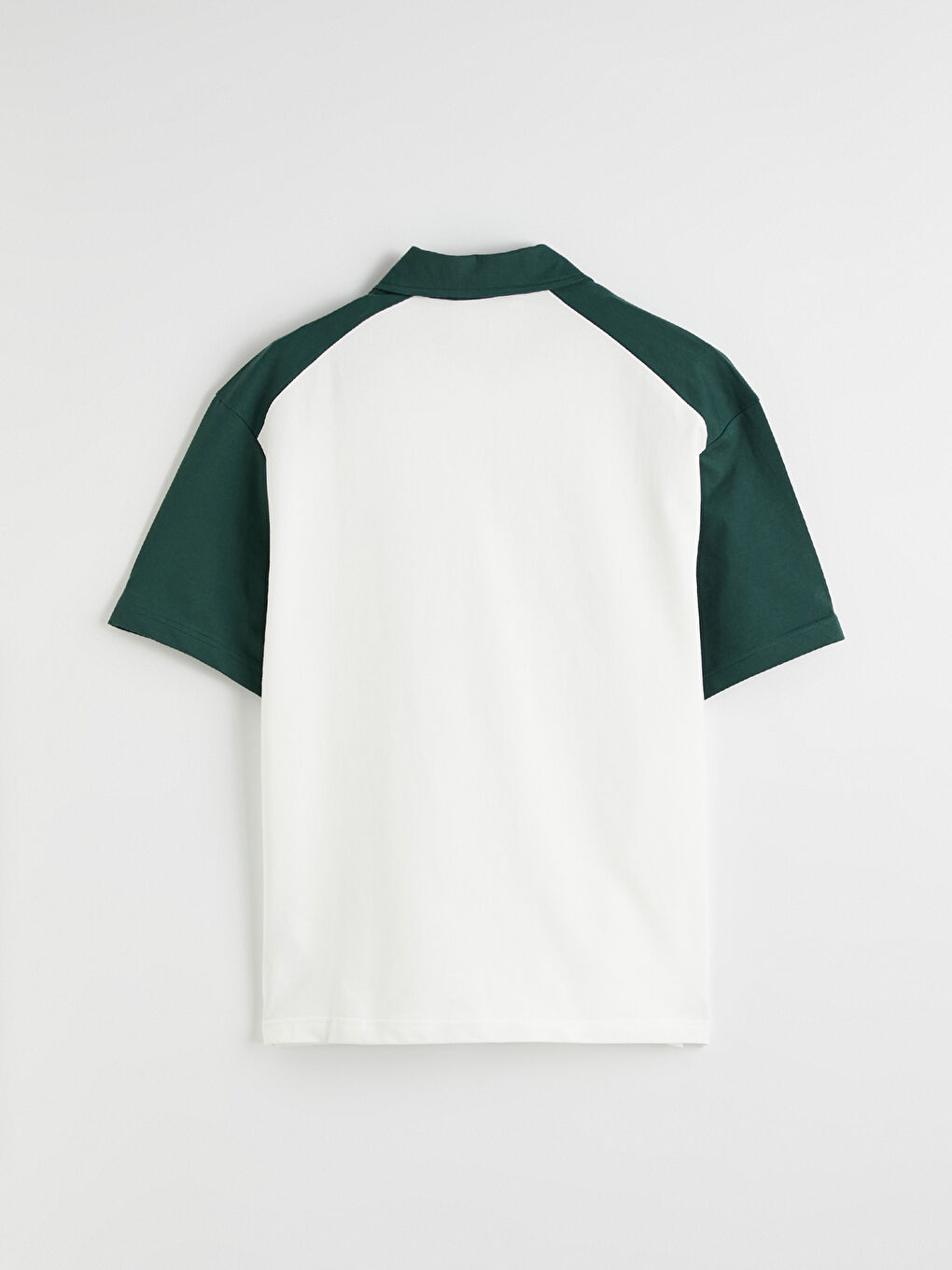 Ekru Polo Yaka Baskılı Erkek Tişört-3