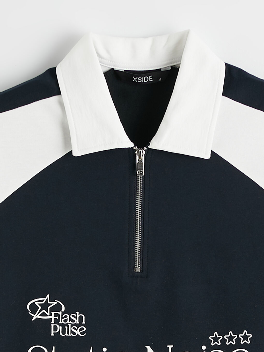 Lacivert Polo Yaka Baskılı Erkek Tişört-4