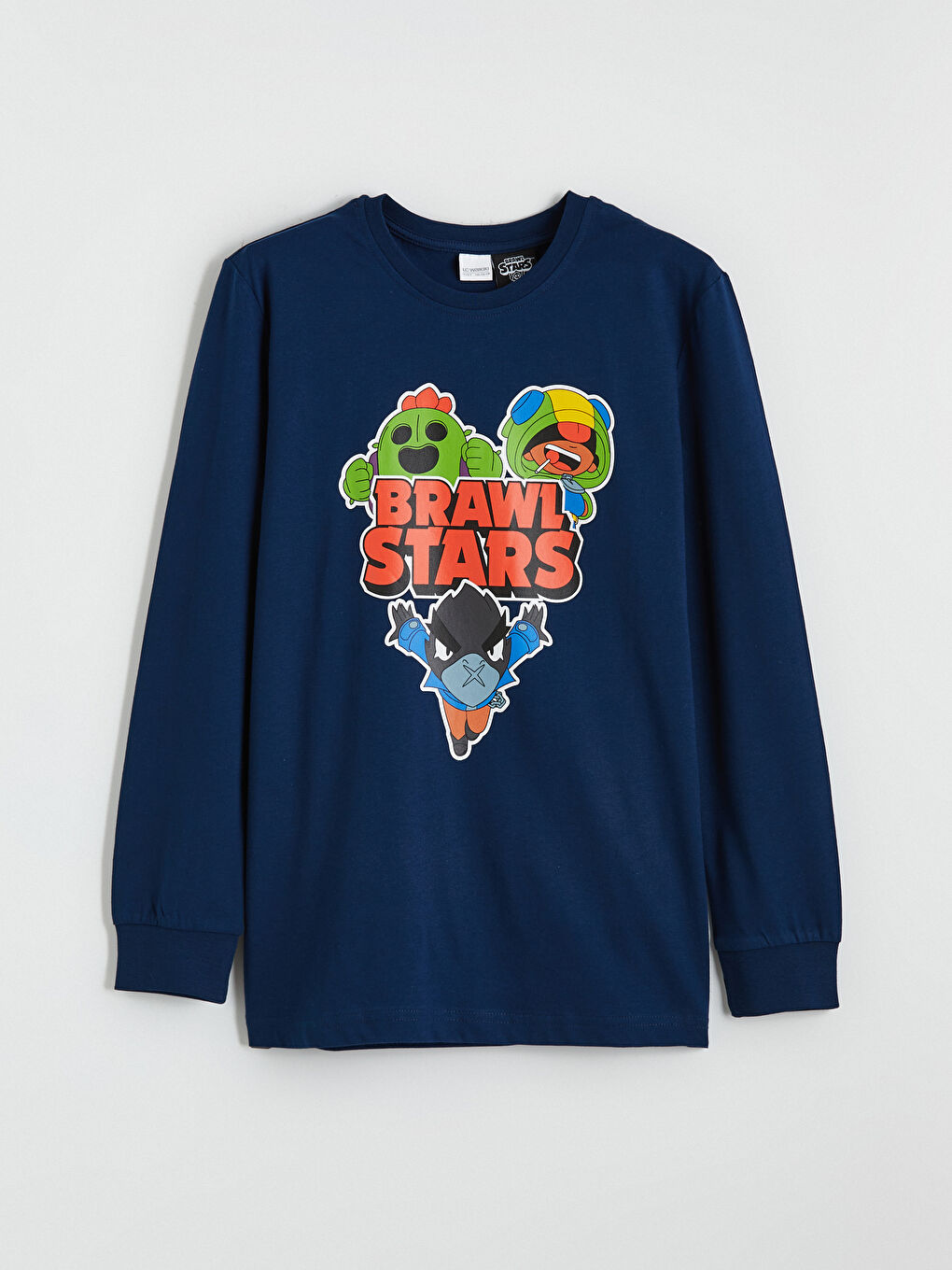 Lacivert Brawl Stars Baskılı Erkek Çocuk Pijama Takımı-1