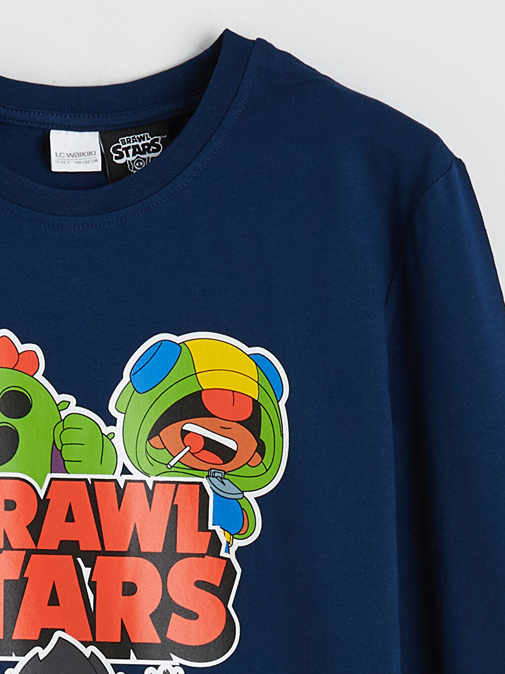 Lacivert Brawl Stars Baskılı Erkek Çocuk Pijama Takımı-2
