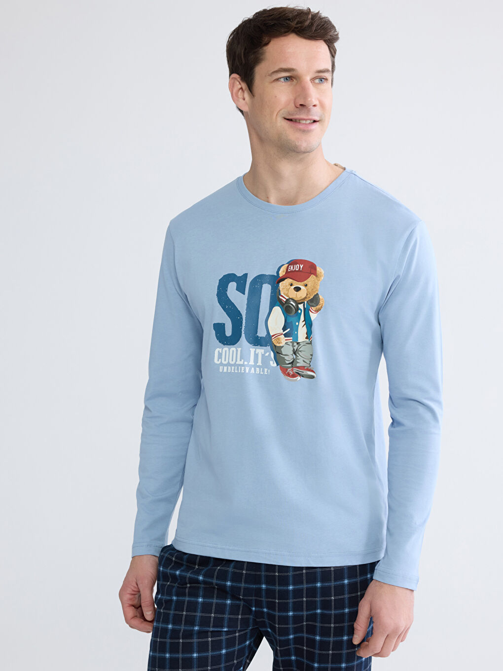 طقم بيجاما كحلي رجل-1