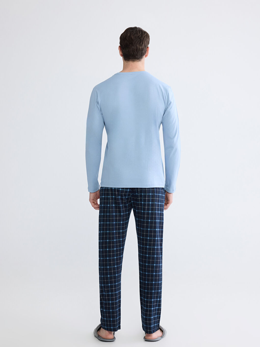 طقم بيجاما كحلي رجل-3