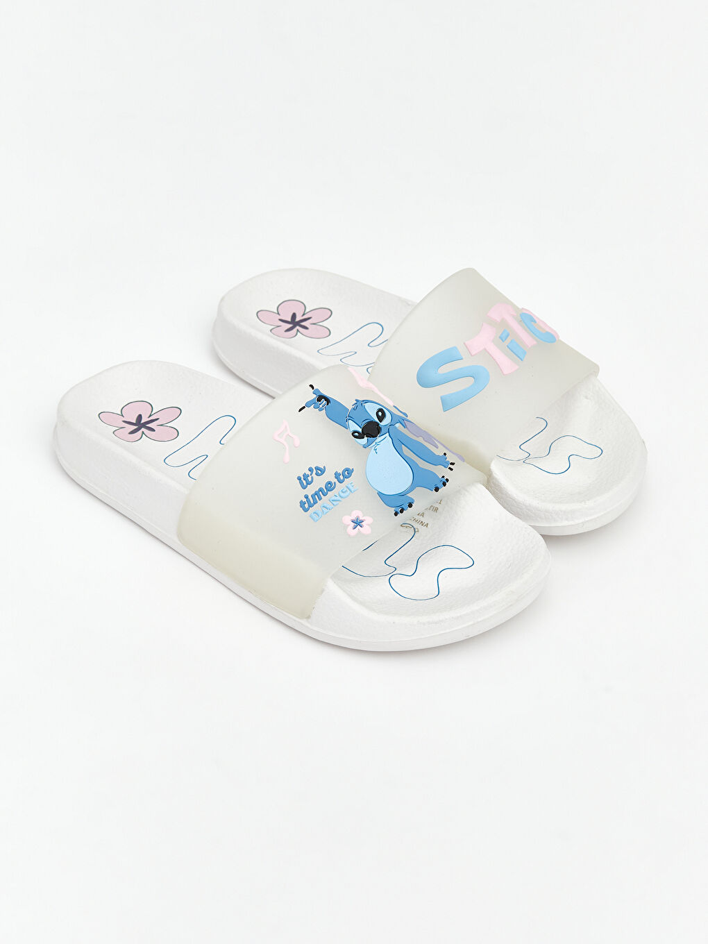 Papuci slider ALB Fată