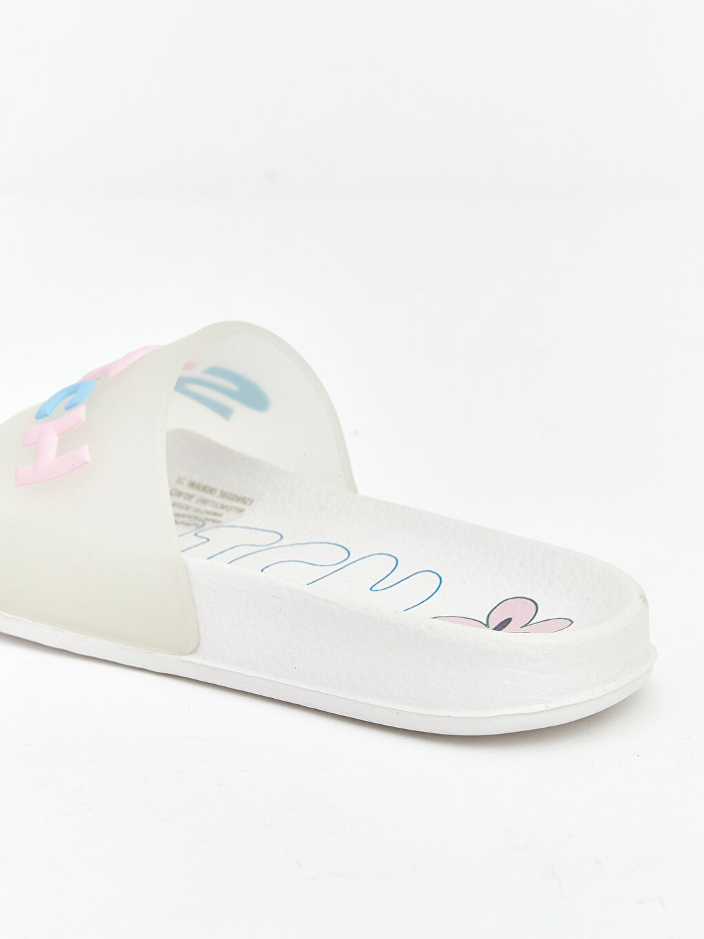Papuci slider ALB Fată-6