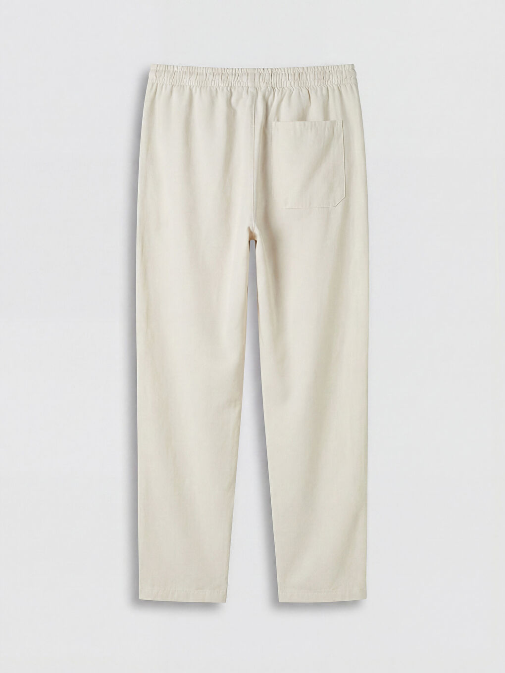 Relaxed Fit Linen-Look Men's Trousers-1
