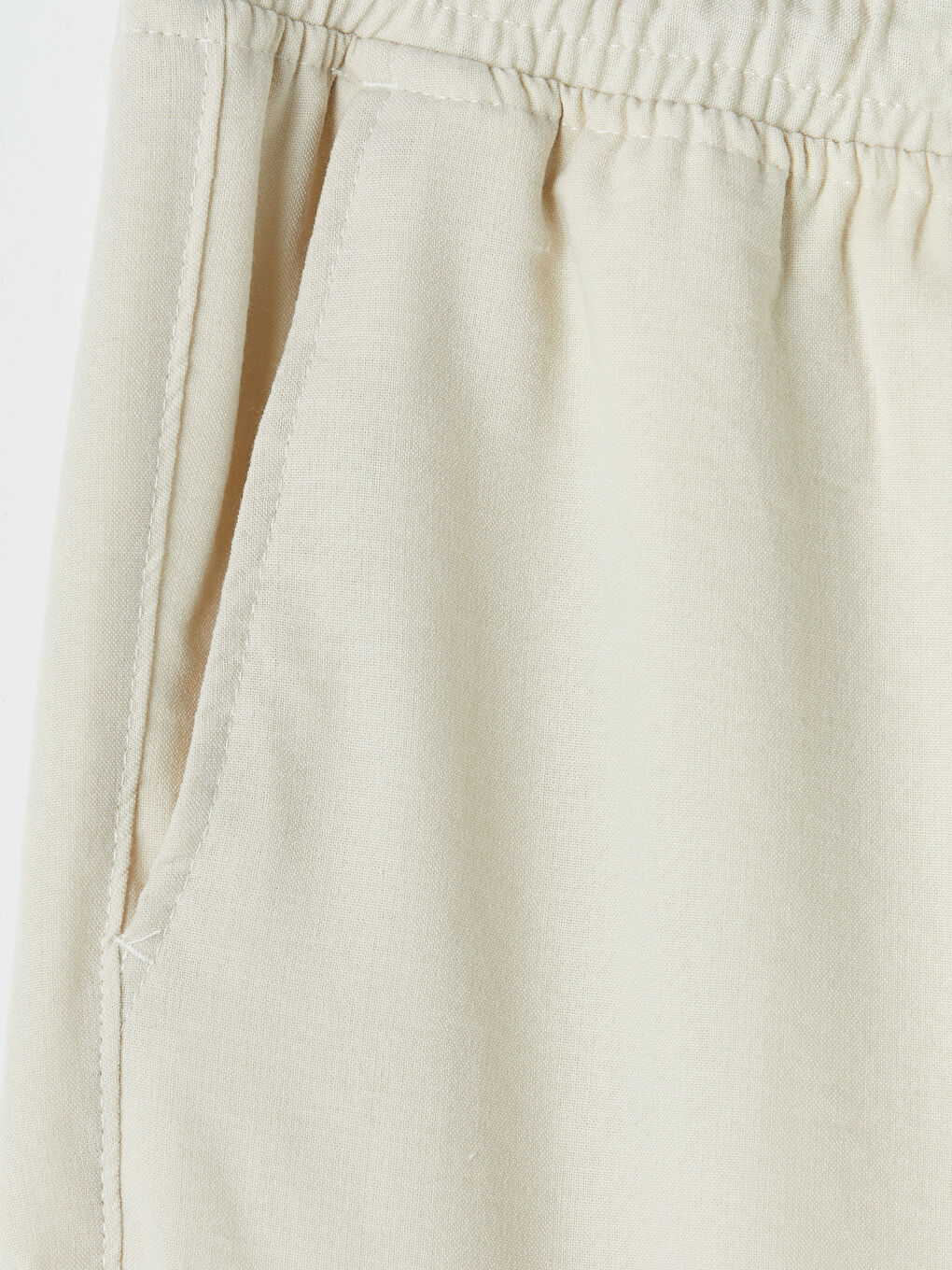 Relaxed Fit Linen-Look Men's Trousers-2