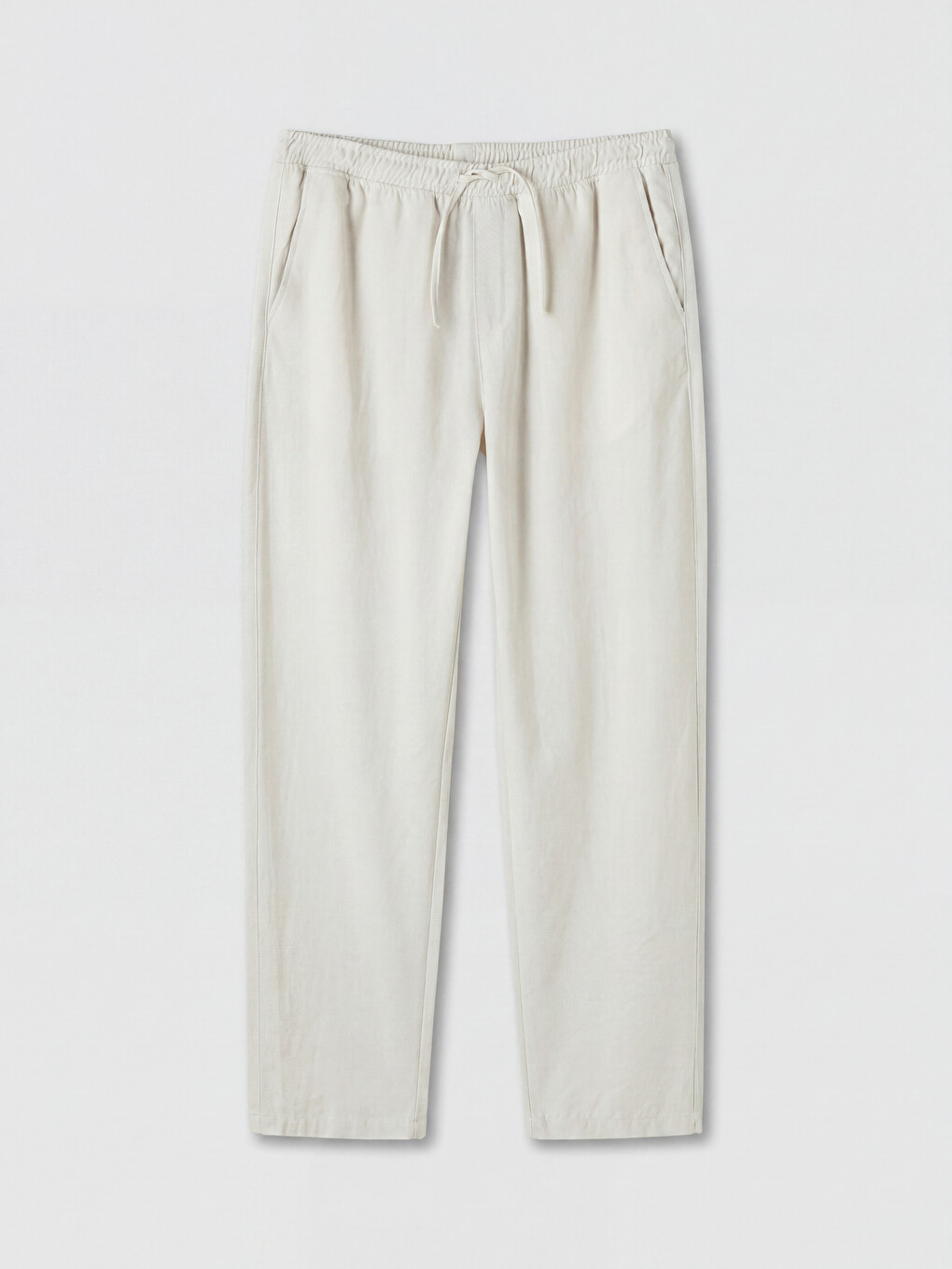 Relaxed Fit Linen-look Men's Trousers-4