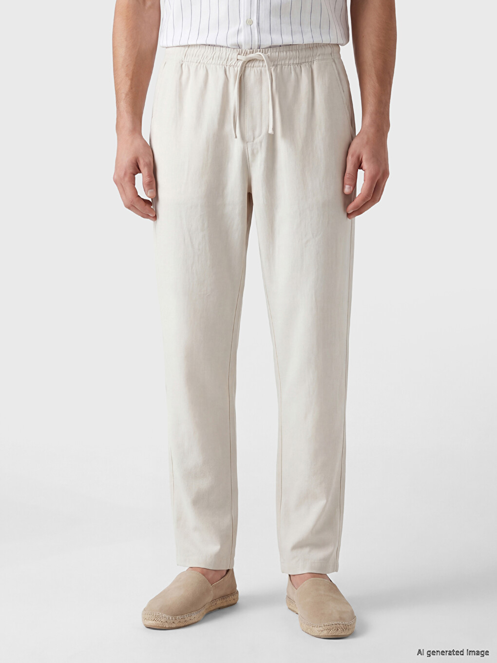 XSIDE Relaxed Fit Linen-look Men's Trousers - S6G072Z8-R7Z | LC