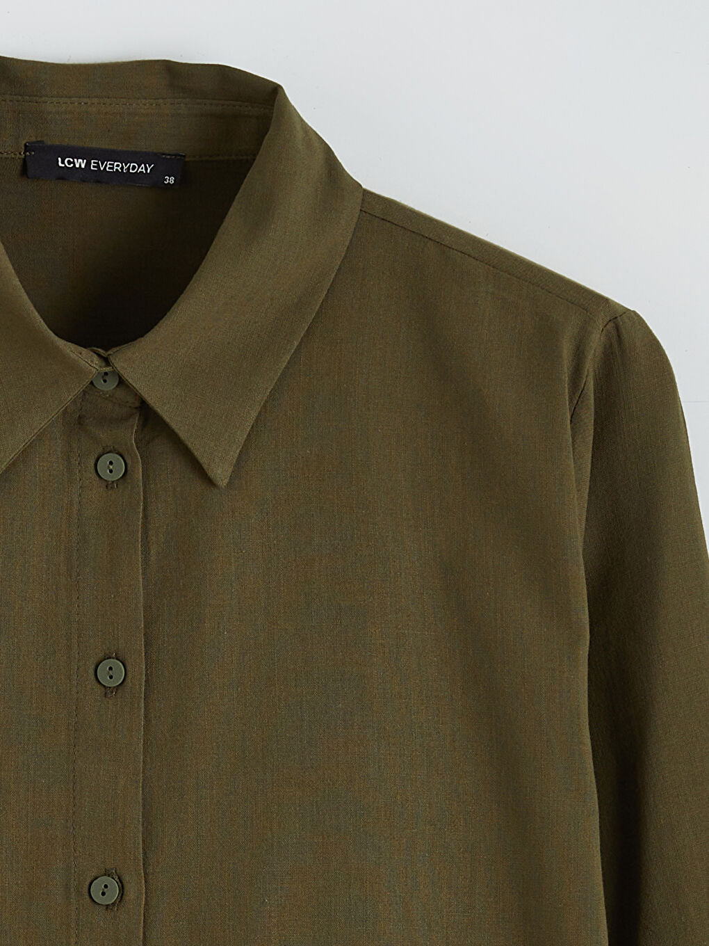 Haki Regular Fit Kadın Gömlek Tunik-5