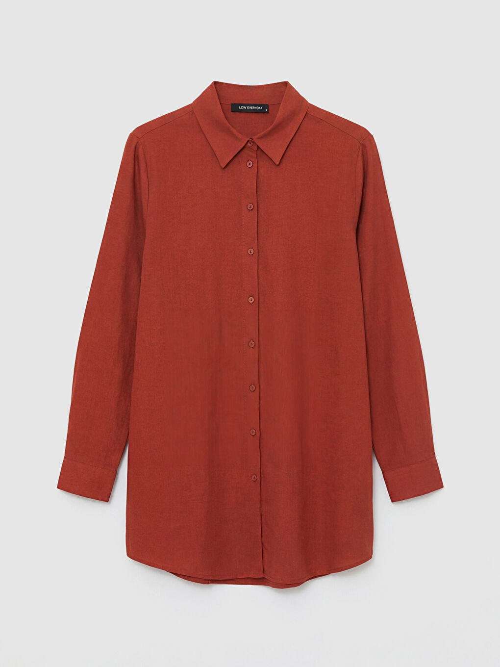 Kahverengi Regular Fit Kadın Gömlek Tunik-4