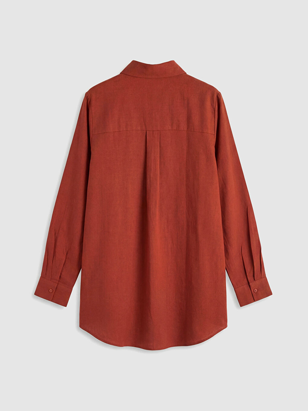 Kahverengi Regular Fit Kadın Gömlek Tunik-5