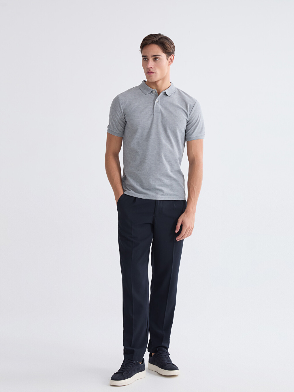 Polo Neck Pique Men's T-shirt-1