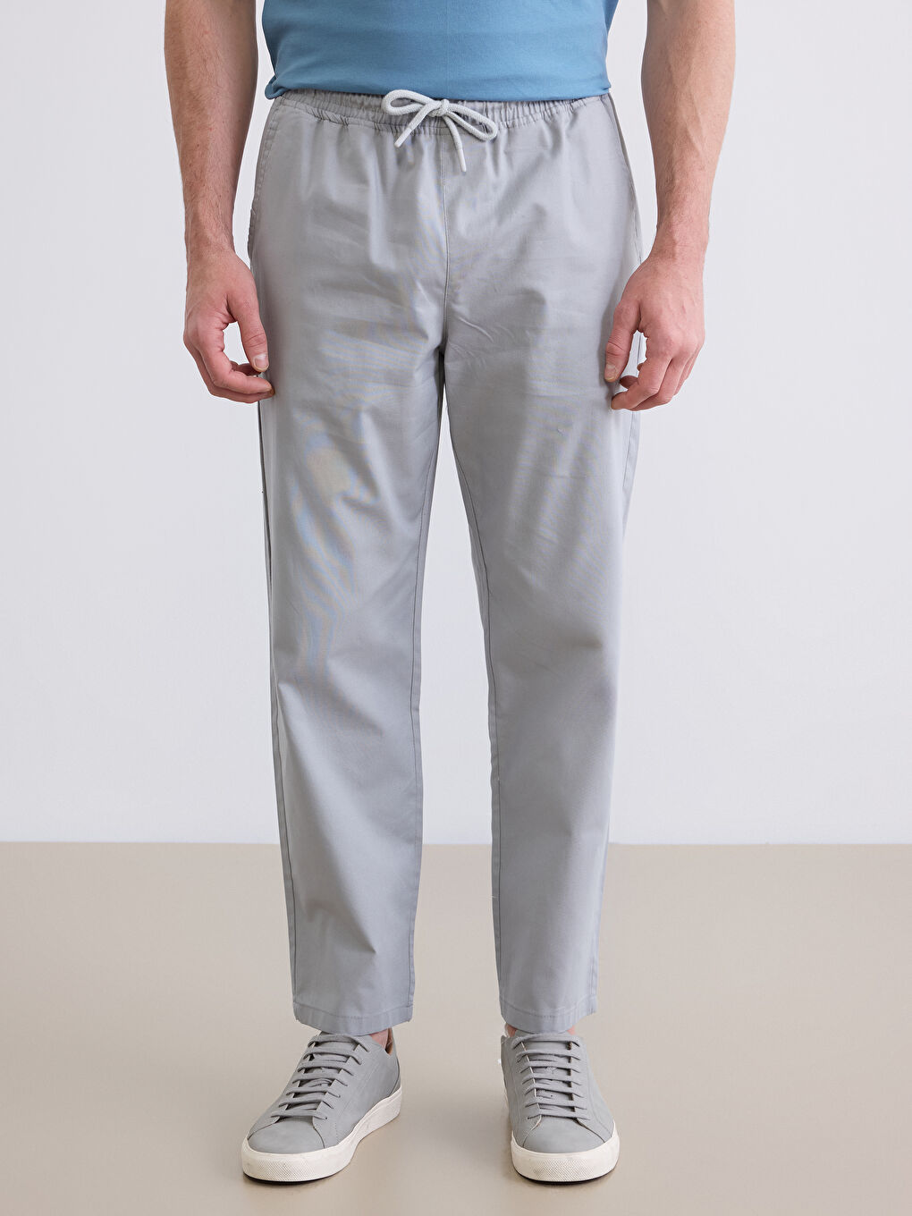 Gri Standart Fit Erkek Pantolon-1