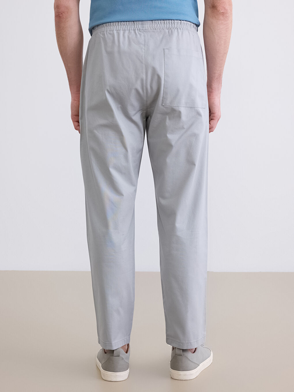 Gri Standart Fit Erkek Pantolon-3