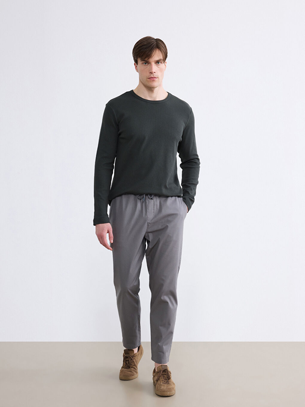 Antrasit Standart Fit Erkek Pantolon