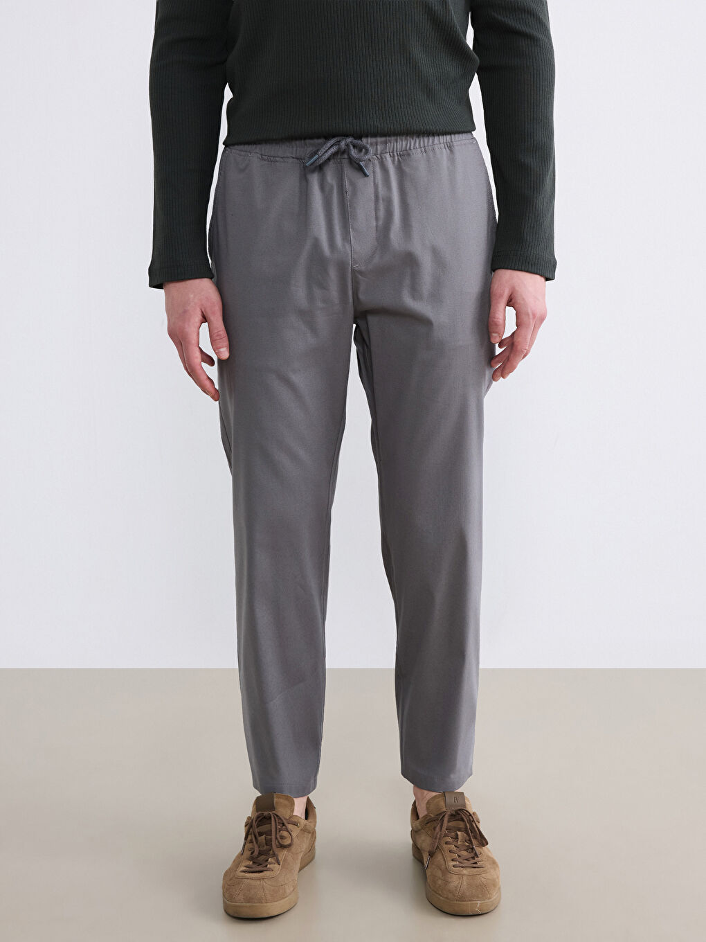 Antrasit Standart Fit Erkek Pantolon-1