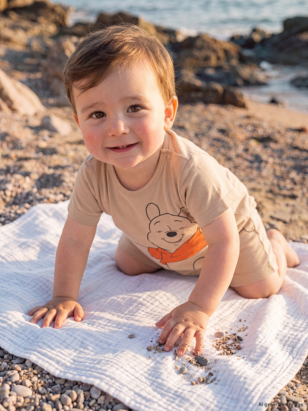Winnie The Pooh Printed Baby Boys' Jumpsuit 2 Pack