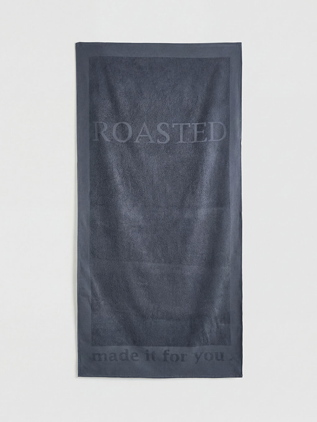 Antrasit Baskılı Pamuklu Erkek Plaj Havlusu 70x150 cm-1