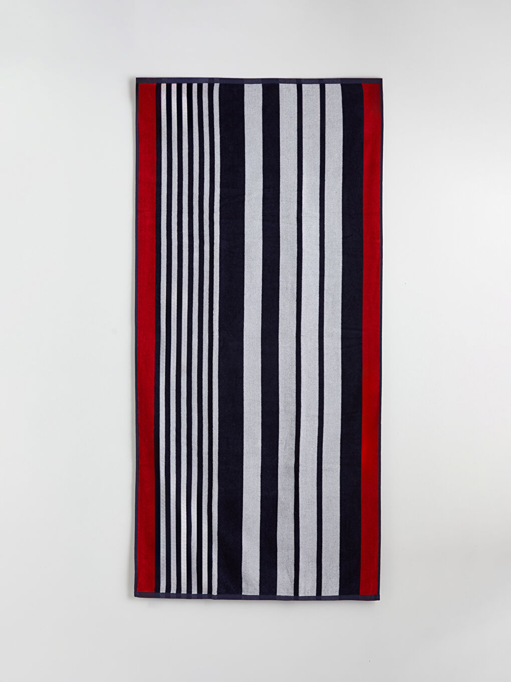 Lacivert Çizgi Desenli Plaj Havlusu 70x150 cm-1