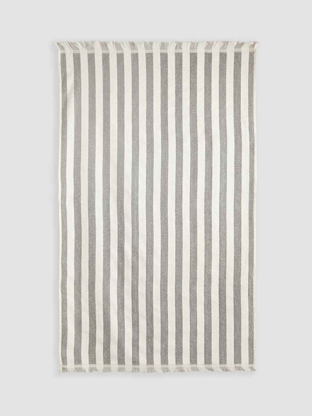 Gri Çizgili Erkek Plaj Havlusu 70x150 cm-1