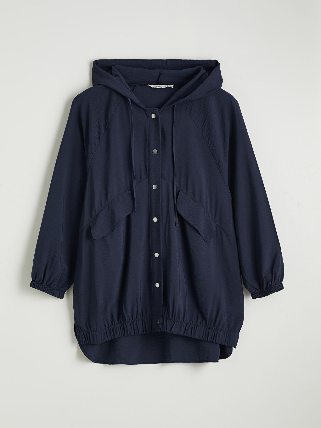 Lacivert Kapüşonlu Kadın Ceket	-4