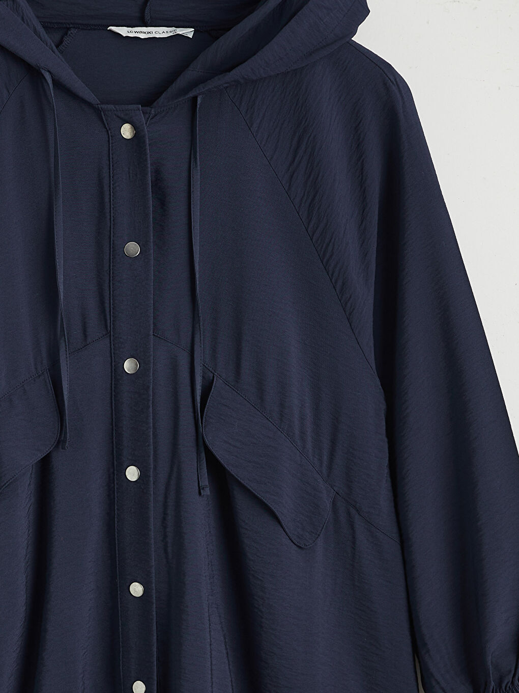 Lacivert Kapüşonlu Kadın Ceket	-5