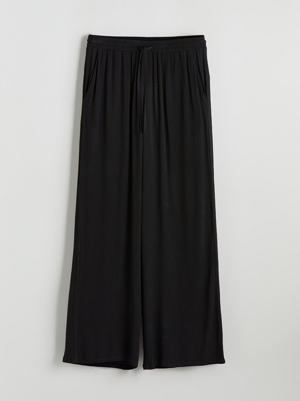 Elasticated Waist Wide Leg Women's Trousers-4