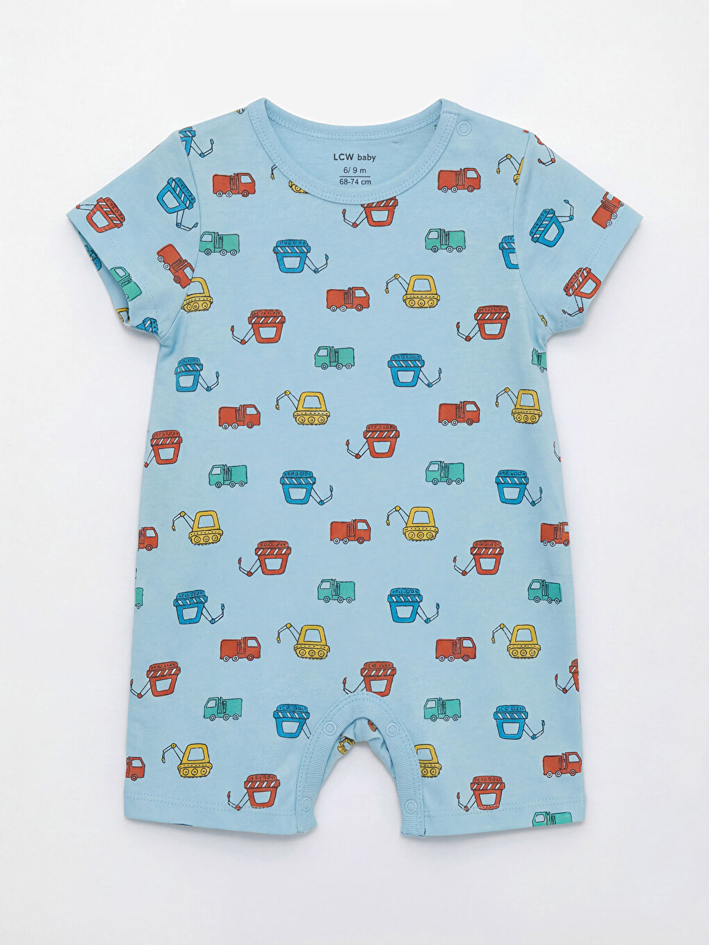 Yeşil Bisiklet Yaka Baskılı Erkek Bebek Tulum 2'li-3