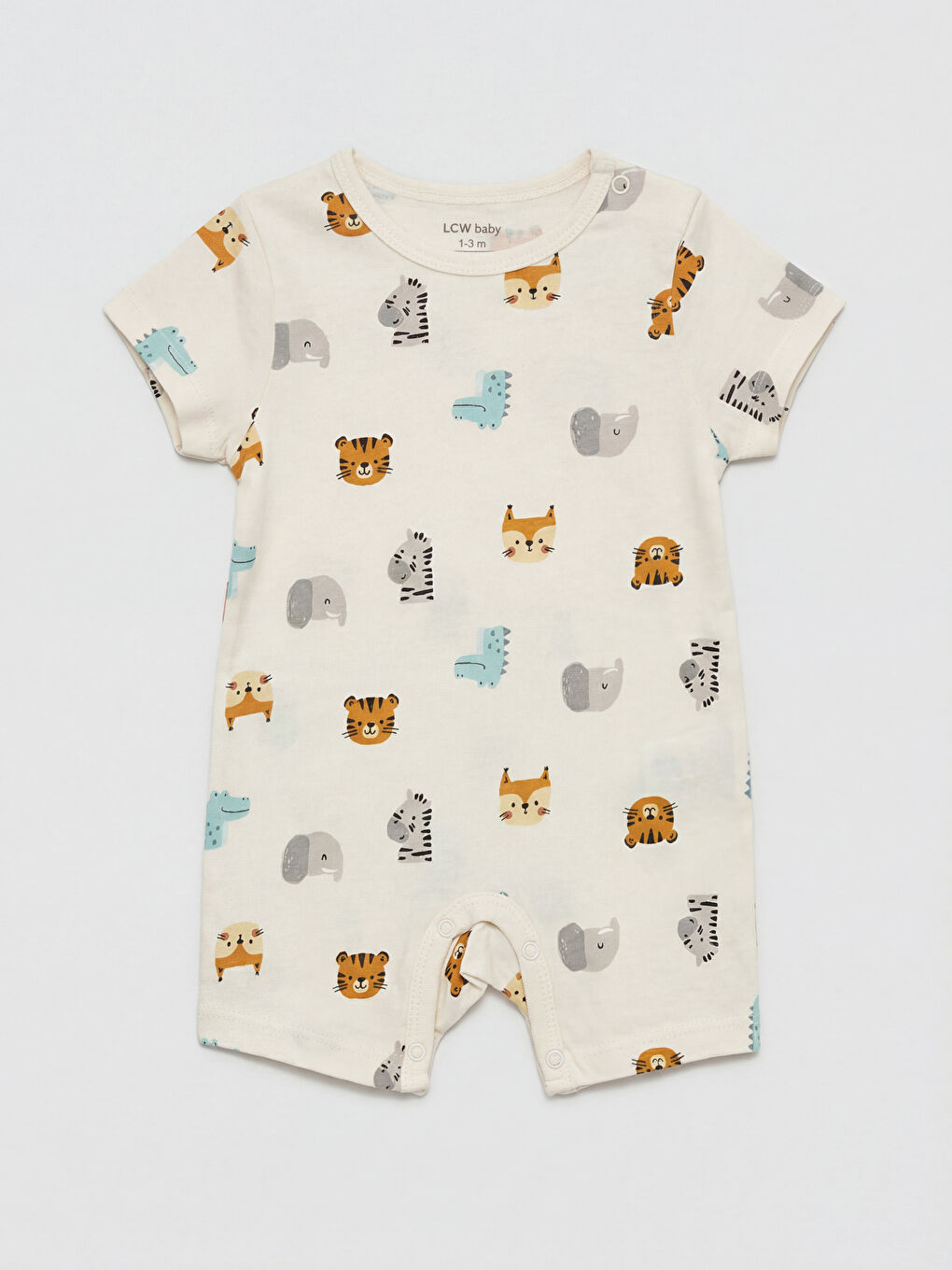 Crew Neck Printed Baby Boys' Jersey Jumpsuit 3-packs-1