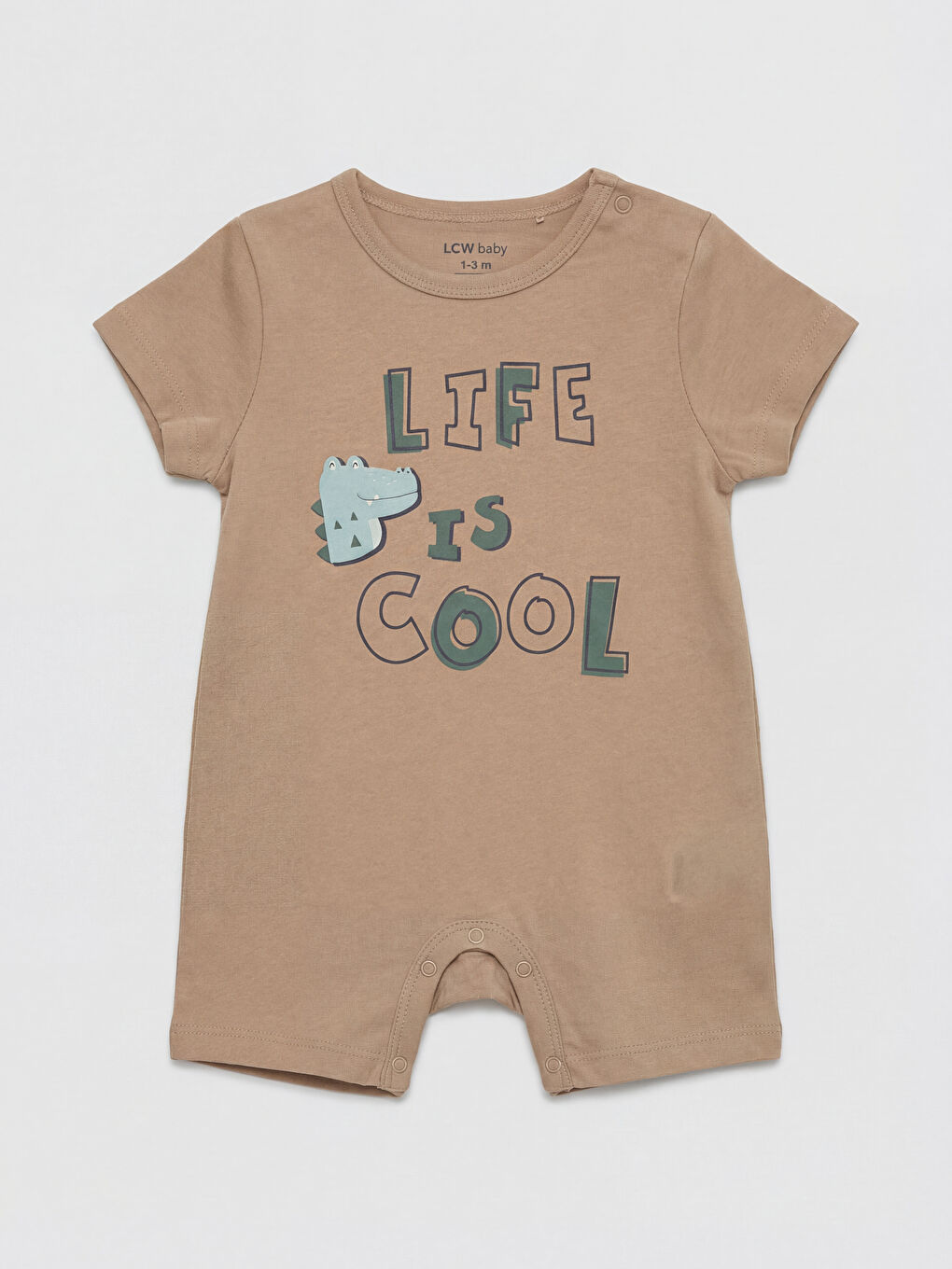 Crew Neck Printed Baby Boys' Jersey Jumpsuit 3-packs-3