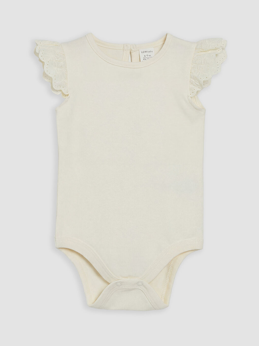 Pembe Fırfırlı Bebe Yaka Baskılı Kız Bebek Müslin Tulum-2