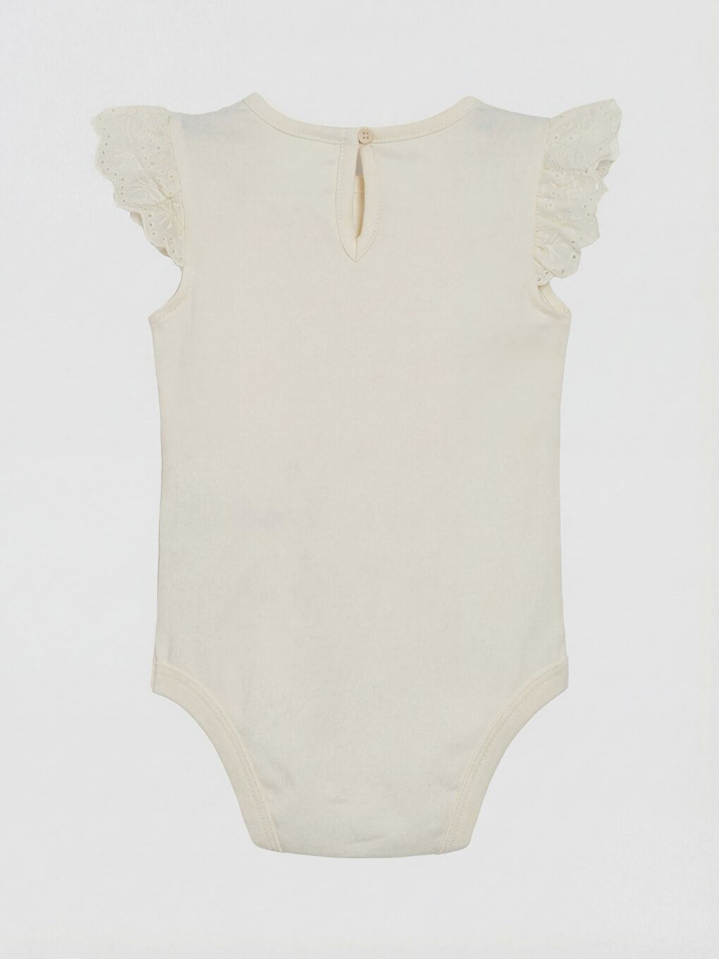 Pembe Fırfırlı Bebe Yaka Baskılı Kız Bebek Müslin Tulum-4