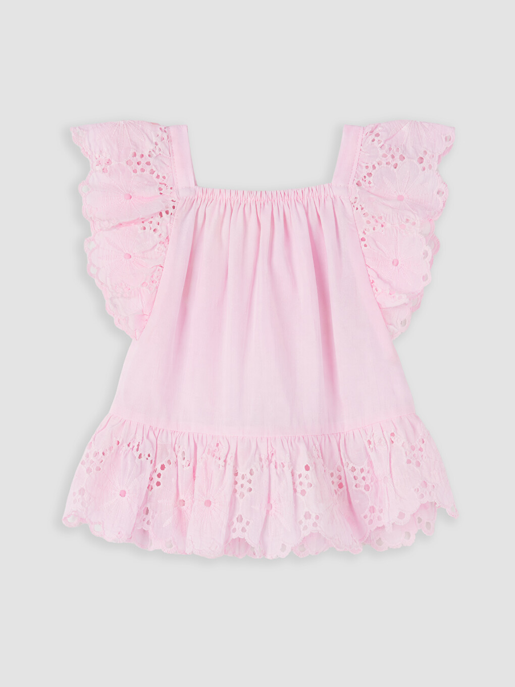 Pembe Kız Bebek Fisto Detaylı Bluz-2